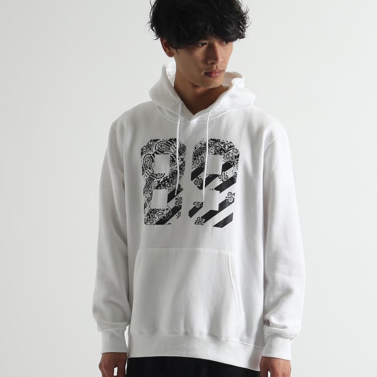 ホワイト | ペイズリーナンバリングパーカー | WEGO【MEN】