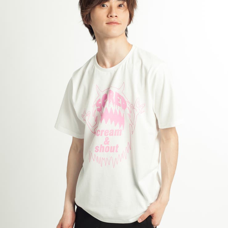 ホワイト | モンスターモチーフT(S) | WEGO【MEN】