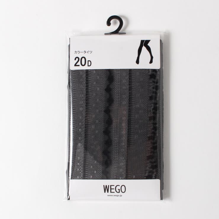 ブラック | 20デニールレース柄タイツ BR17SM07-LG0042 | WEGO【WOMEN】
