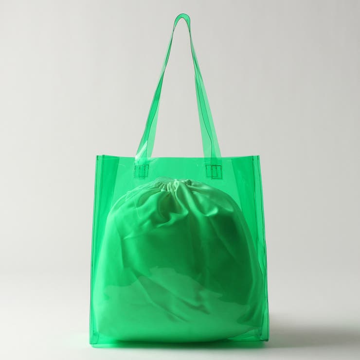 巾着付クリアトートバッグ BR17SM07-LG0048[品番：WG010020711]｜WEGO 
