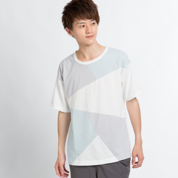 mii._ページ*°｜VOYAGE Tシャツ×4 ジオメトリック切替Tシャツ BR17SM08-M018[品番：WG010021835