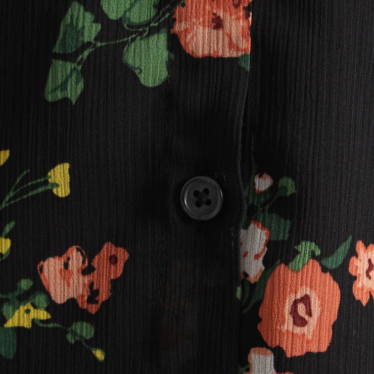 花柄シアーロングシャツワンピース BR17SP04-L001[品番