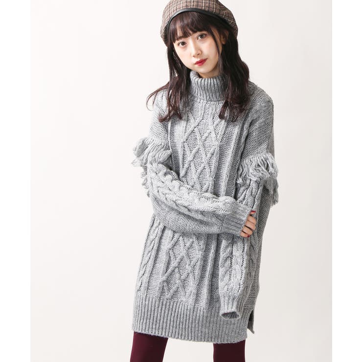 美品　近年モデル　パーリーゲイツ　ワンピース　ニットワンピース　　ケーブル PEARLY GATES（パーリーゲイツ）の「【PEARLY GATES】ウール