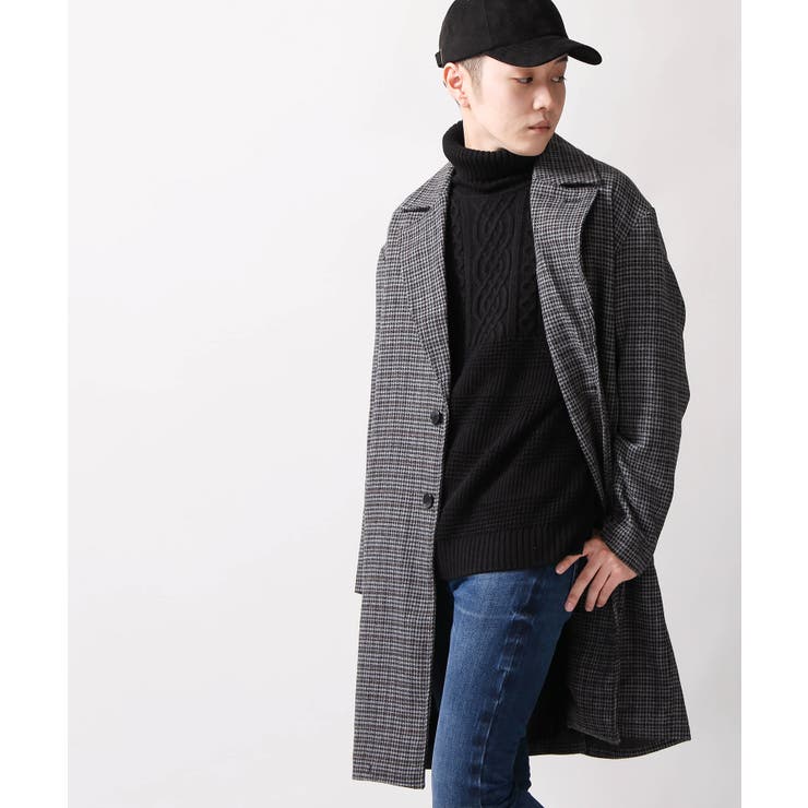 ウールチェックオーバーコート BR17WN12-M001[品番：WG010023655