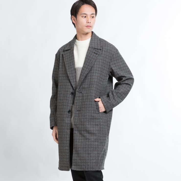 ウールチェックオーバーコート BR17WN12-M001[品番：WG010023655
