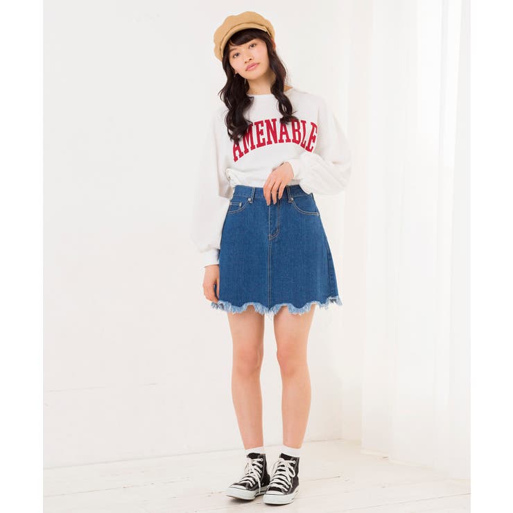 デニムリメイクミニスカート BR18SP02-L020[品番：WG010028647]｜WEGO
