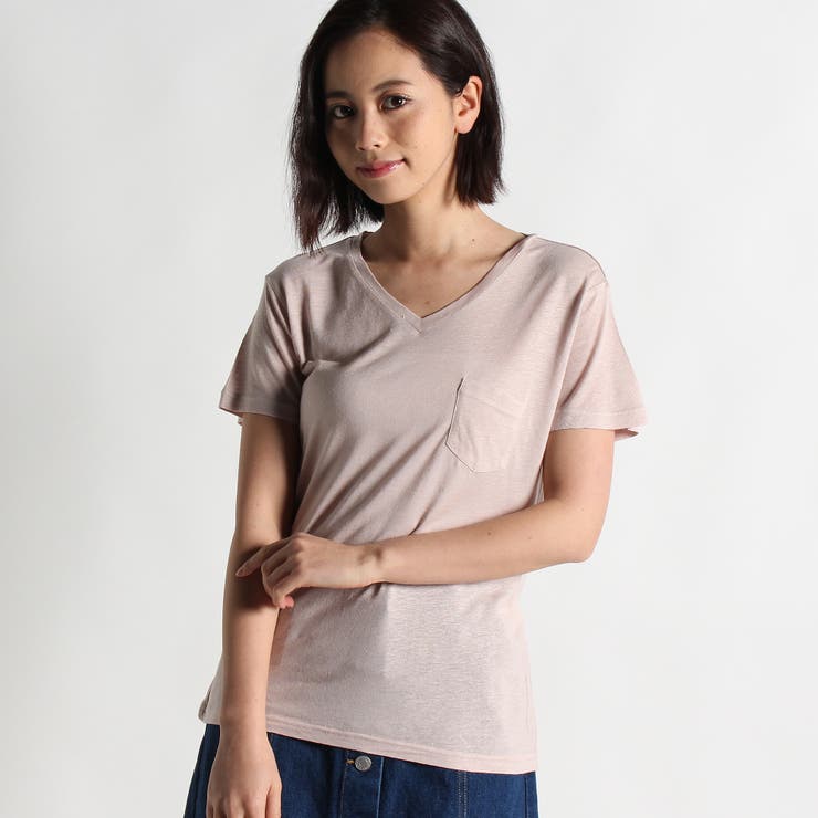 リネンモダールvネックtシャツ Bs16sm04 L006 品番 Wg Wego Women ウィゴー のレディースファッション通販 Shoplist ショップリスト