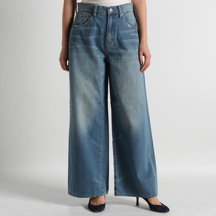 クラッシュワイドデニムパンツ  BS16WN11-L009[品番：WG010002454]｜WEGO【WOMEN】（ウィゴー）のレディースファッション通販｜SHOPLIST（ショップリスト）