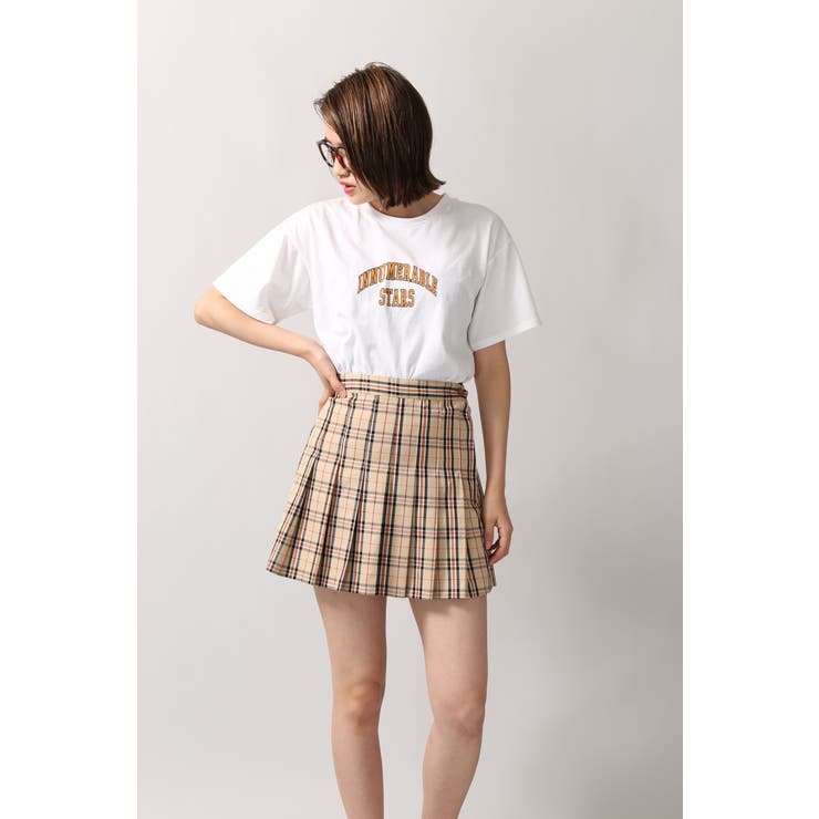 チェックプリーツミニスカート BS17AU08-L002[品番：WG010021974