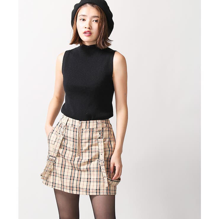 フリルネックノースリーブニット BS17AU09-L019[品番：WG010022667