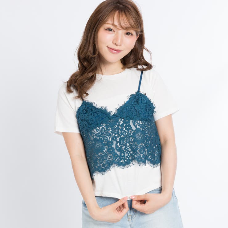 レースビスチェレイヤードTシャツ BS17SM05-L002[品番