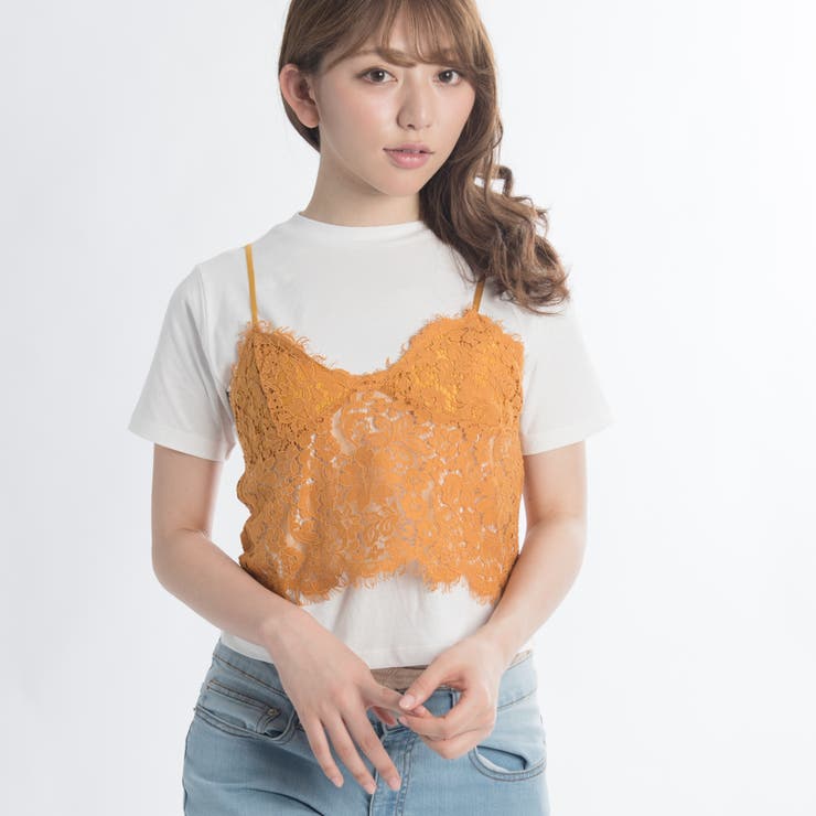 レースビスチェレイヤードTシャツ BS17SM05-L002[品番