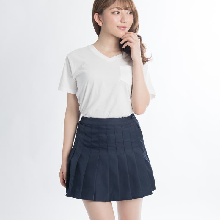 無地プリーツミニスカート BS17SM05-L017[品番：WG010019413]｜WEGO