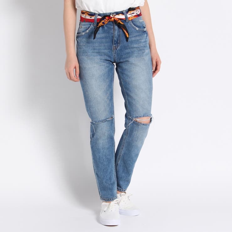 スカーフベルトリメイクジーンズ[品番：WG010020345]｜WEGO【WOMEN 