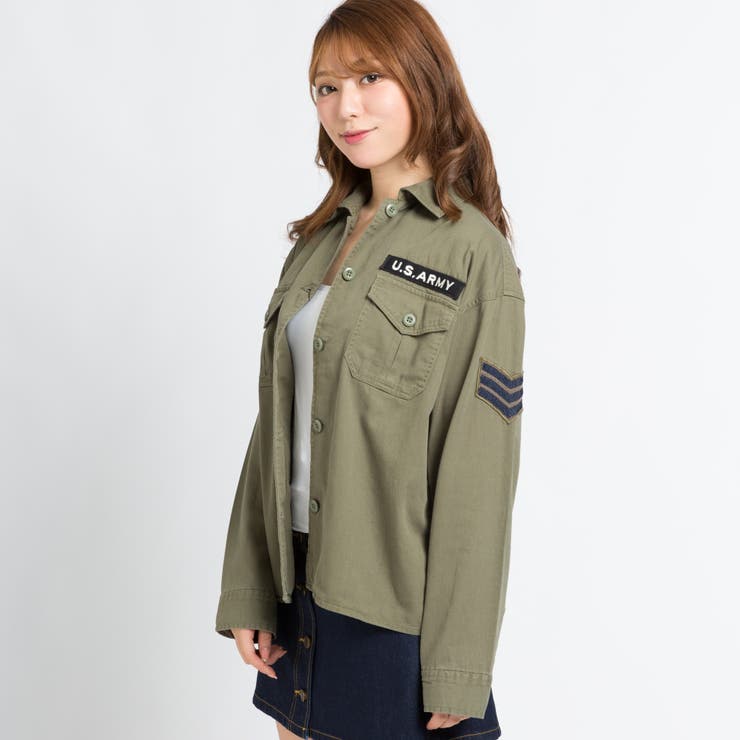 ベーシックミリタリーシャツ Bs17sp01 L007 品番 Wg Wego Women ウィゴー のレディースファッション通販 Shoplist ショップリスト