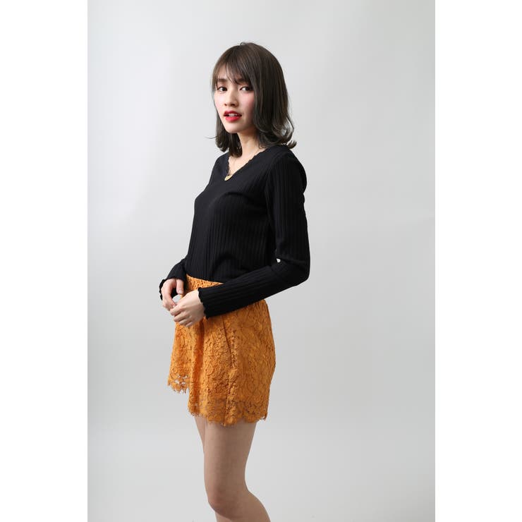 ハイウエストレースショートパンツ BS17SP04-L002[品番：WG010018052