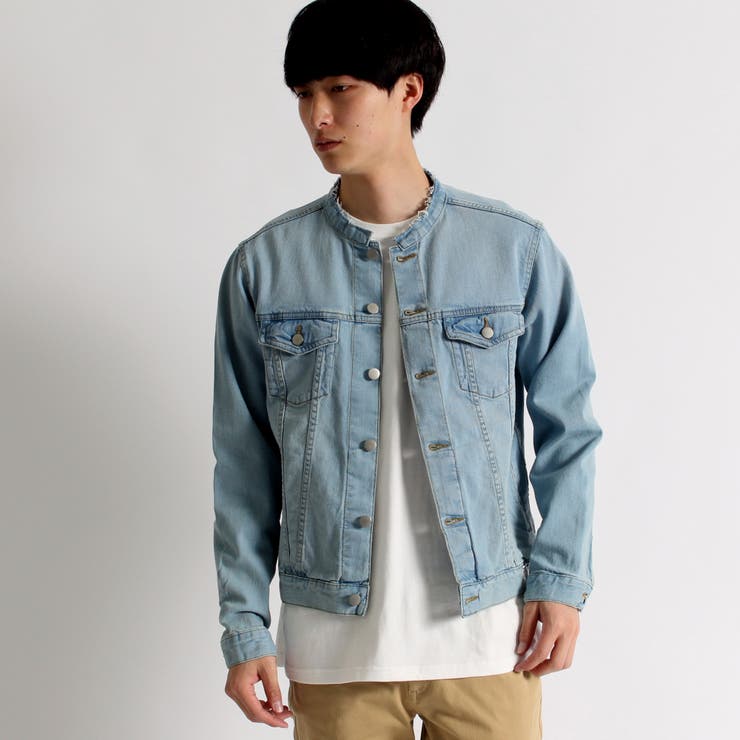 ノーカラーデニムジャケット 品番 Wg Wego Men ウィゴー のメンズファッション通販 Shoplist ショップリスト