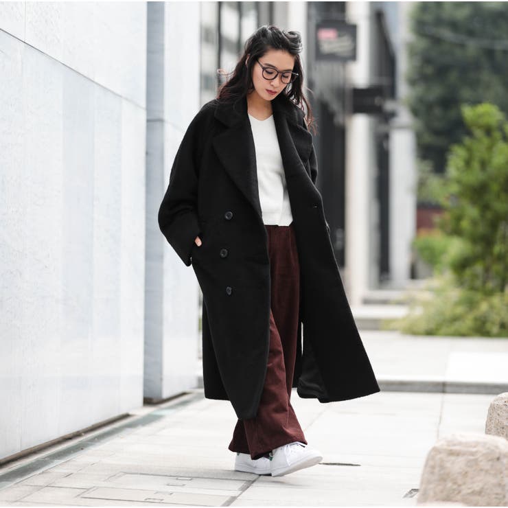 quaranciel: ダブル サテン スタンドカラー ブルゾン コート｜ SHIPS 公式サイト スウィンスウィング スタンドカラー ダブルジップコート ロング 40 L 茶