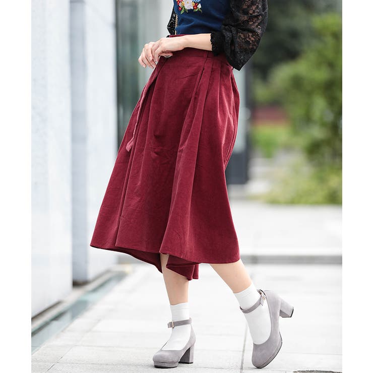 VIVIENNE TAM 裾シアーデザインスカート 紫 サイズXS*FD866 リングベルトイレヘムミディスカート BS17WN11-L010[品番