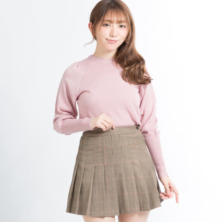 チェックプリーツミニスカート BS17WN11-L049[品番：WG010025602