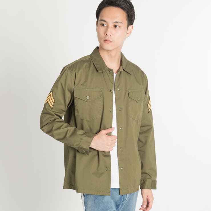ワッペンミリタリーシャツ Bs18sp02 M004 品番 Wg Wego Men ウィゴー のメンズファッション通販 Shoplist ショップリスト