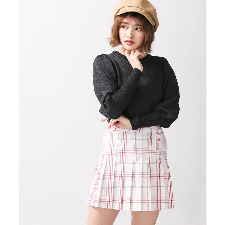 チェックプリーツミニスカート BS18SP12-L027[品番：WG010027472