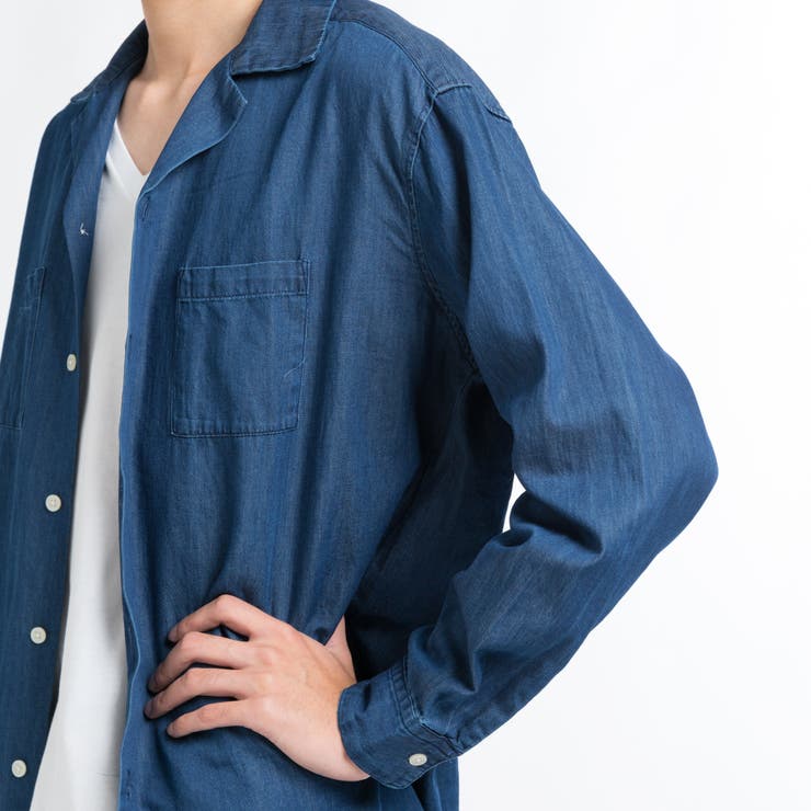 デニムオープンカラーシャツ BV17AU09-M005[品番：WG010022324]｜WEGO 