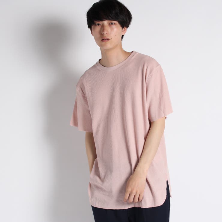 Lピンク | スラブワッフルラウンドカットソー BV17SM06-M005 | WEGO【MEN】