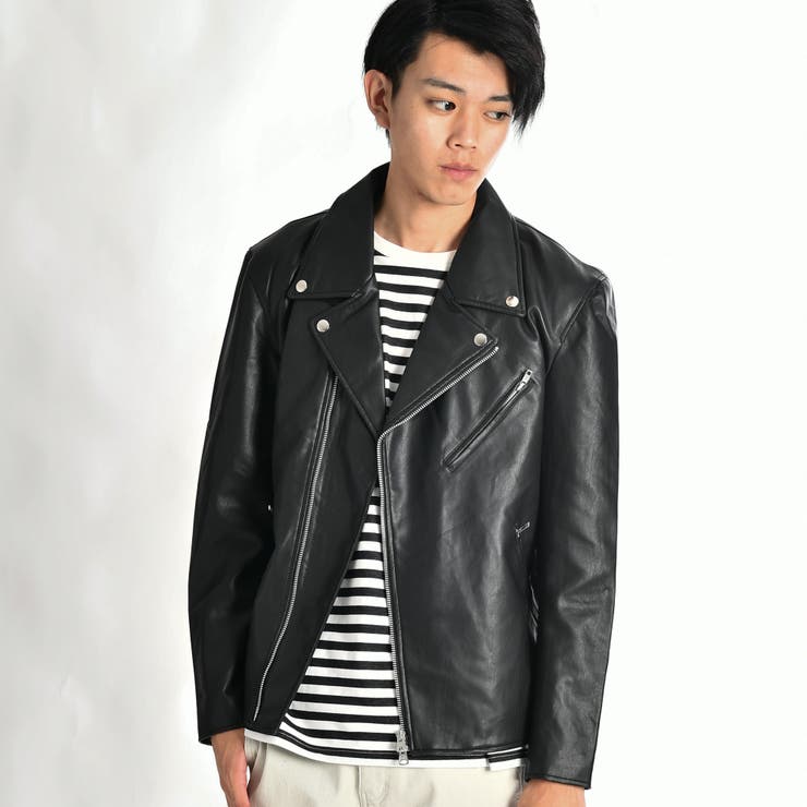 エコレザーダブルライダースジャケット  BV17WN10-M002[品番：WG010020620]｜WEGO【MEN】（ウィゴー）のメンズファッション通販｜SHOPLIST（ショップリスト）