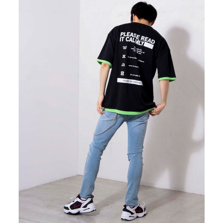 レイヤードロゴ5分袖BIGT BV20SM04-M2296 | WEGO【MEN】 | 詳細画像1 