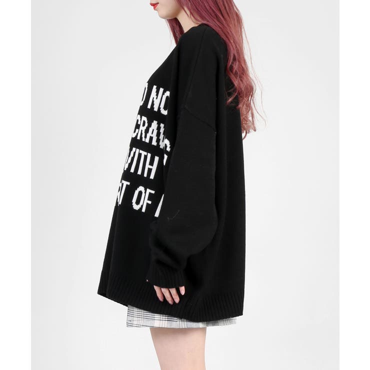 【DING】ロゴジャガードニット | WEGO【WOMEN】 | 詳細画像4 