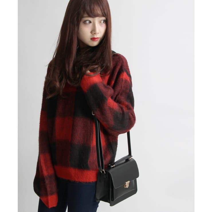 チェックニットセーター[品番：WG010002634]｜WEGO【WOMEN】（ウィゴー
