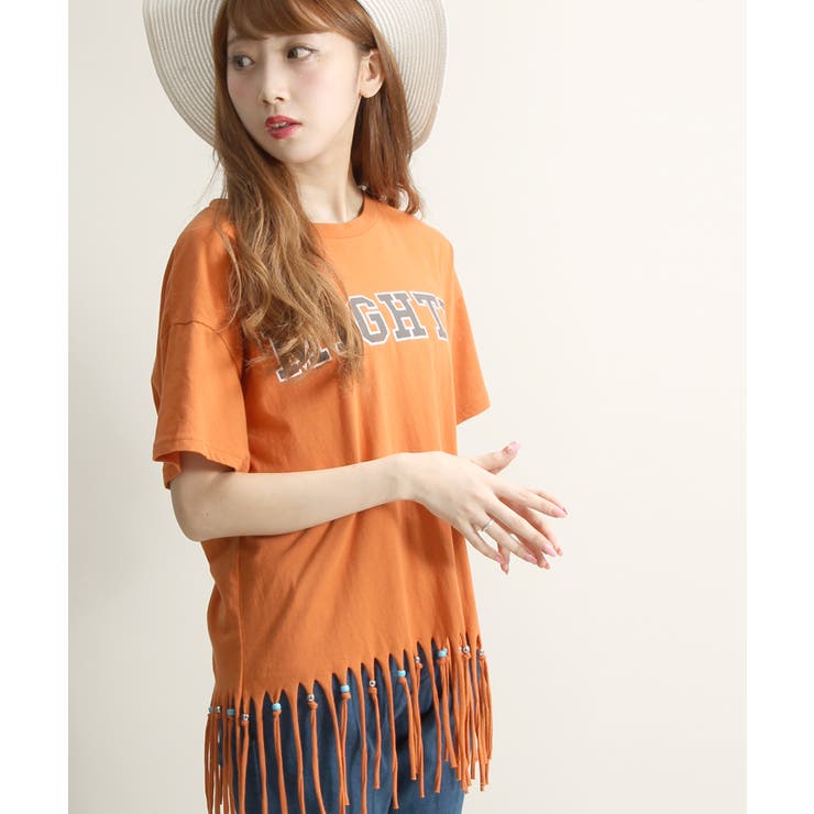 低身長向け ビーズフリンジtシャツ 品番 Wg Wego Women ウィゴー のレディースファッション通販 Shoplist ショップリスト