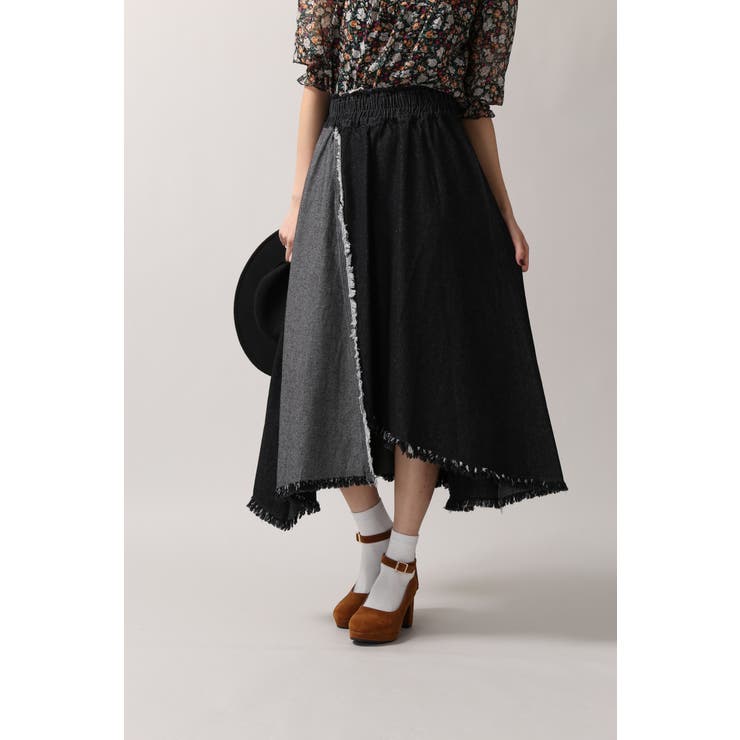 低身長向け】リメイクデニムミディスカート[品番：WG010022560]｜WEGO