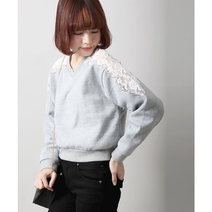 低身長向け】ショルダーレーススウェット DU17SP01-L001[品番