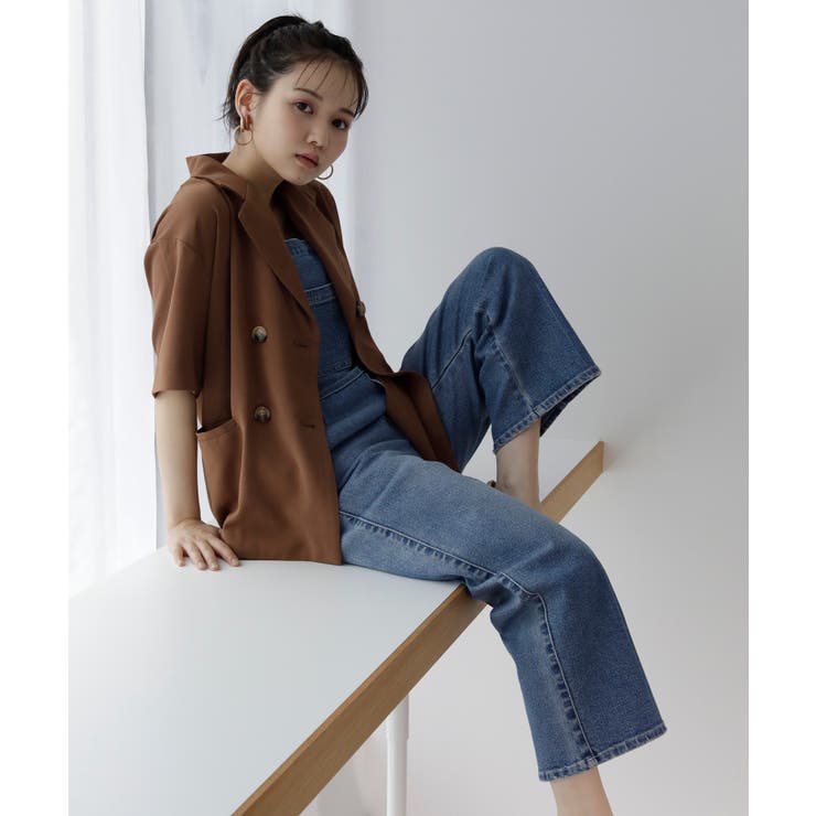 低身長向け】デニムオーバーオール DU20AU07-L4217[品番：WG010075290