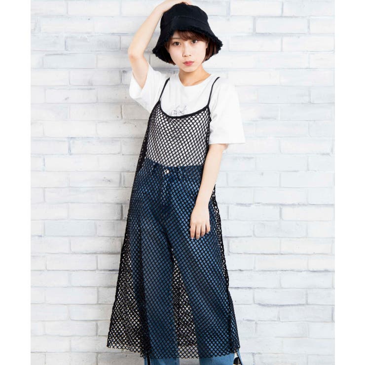toga メッシュジャージー キャミワンピース 低身長向け】【148cm基準・低身長に優しいサイズ】メッシュ