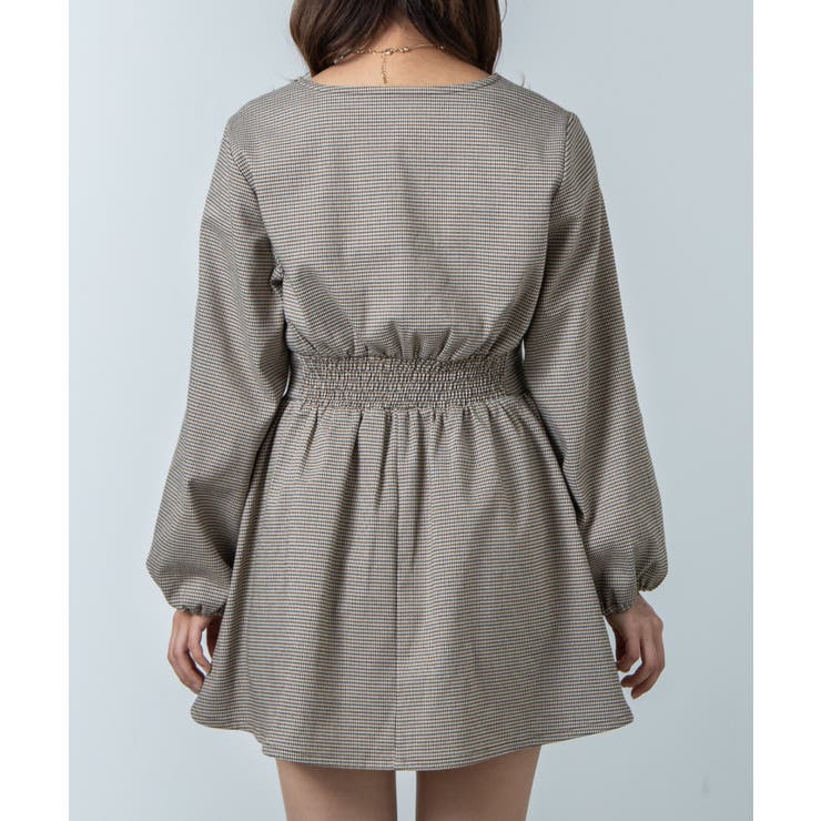 低身長向け】【低身長向けチェックミニワンピース DU20WN10