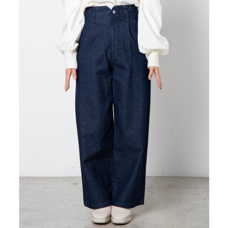 MADISON BLUE ハイウエストワイドパンツ コウベレタス KOBE LETTUCE 綿100%ハイウエストストレートワイド