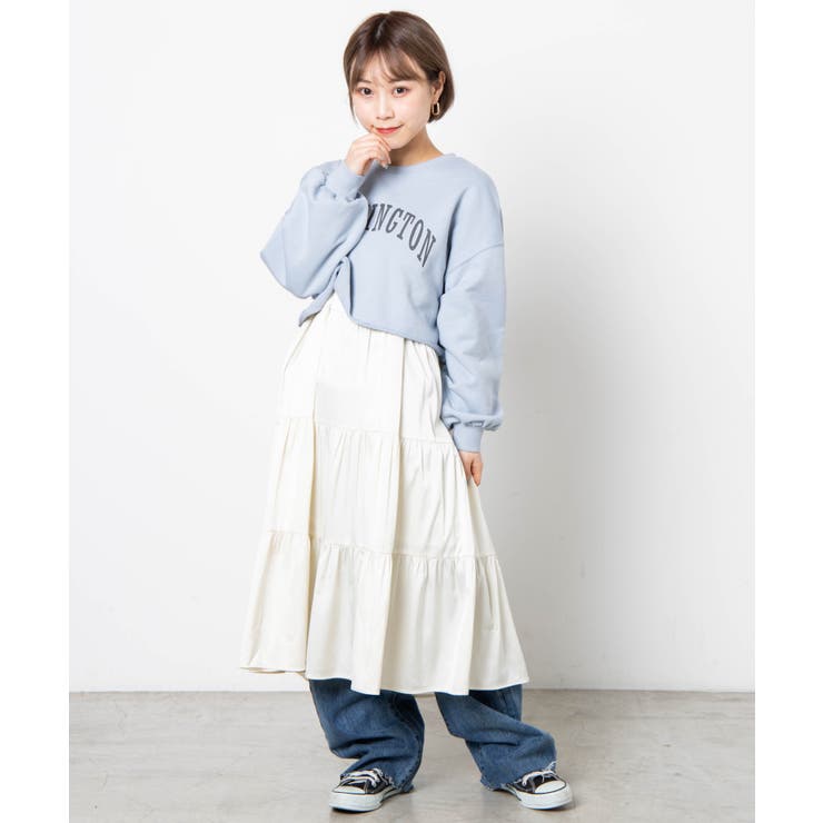 低身長向け】ボリュームスリーブショートスウェット[品番