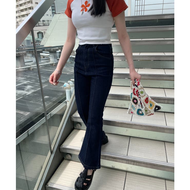 ピンタックデニムフレアパンツ 韓国 韓国ファッション[品番：WG010084707]｜WEGO【WOMEN】（ウィゴー）のレディース ファッション通販｜SHOPLIST（ショップリスト）