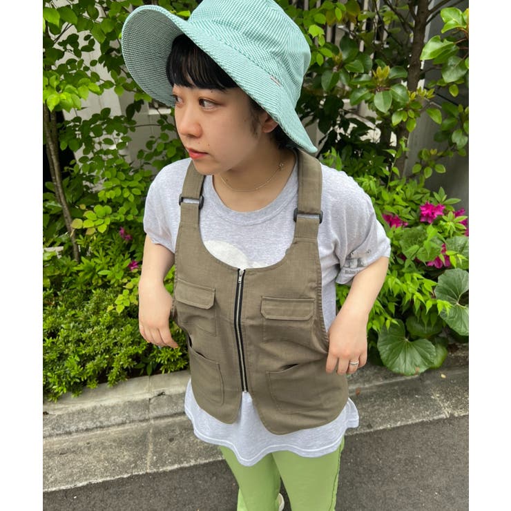 カーキ | フィッシングベスト 韓国 韓国ファッション | WEGO【WOMEN】