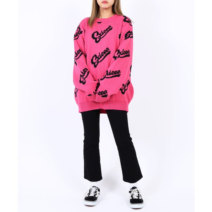 EXIEEE】ロゴ総柄ニットプルオーバー[品番：WG010083135]｜WEGO【WOMEN