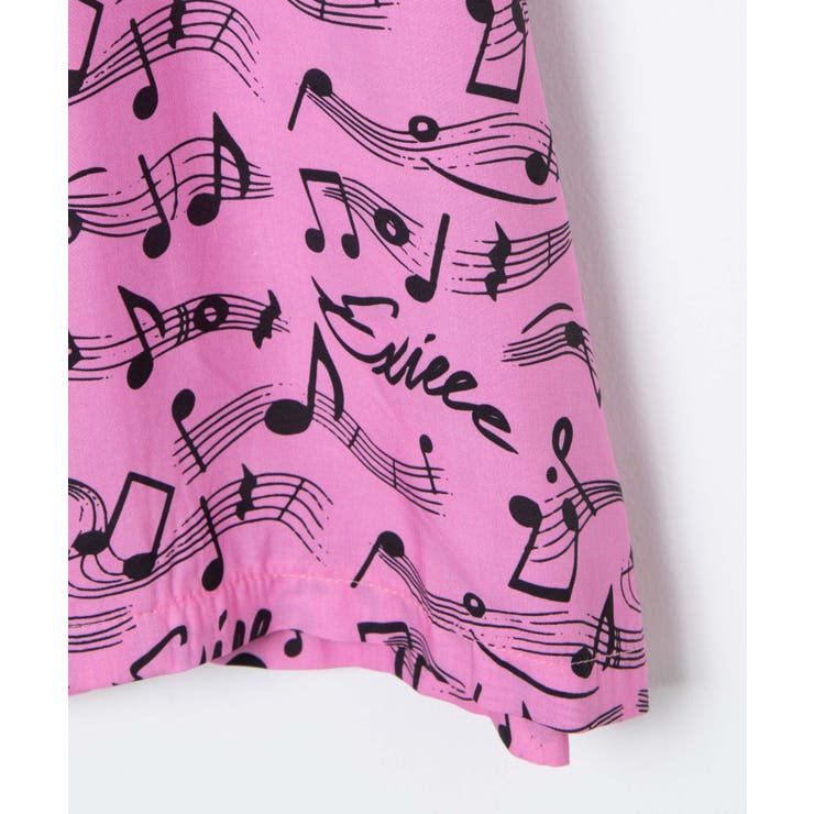 音符柄オープンカラーシャツ EXIEEE イグジー[品番：WG010085169