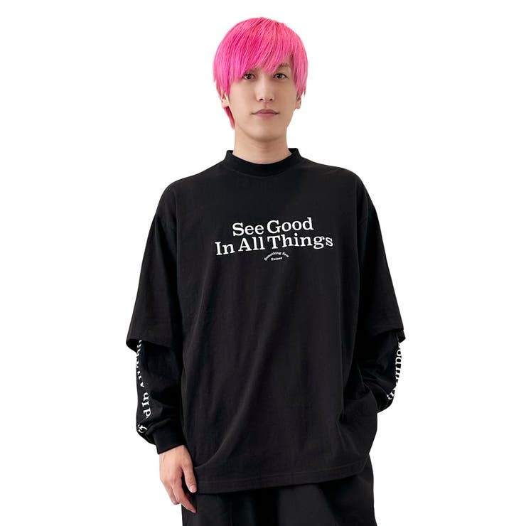 フェイクレイヤードロゴロンT EXIEEE  イグジー[品番：WG010088809]｜WEGO【WOMEN】（ウィゴー）のレディースファッション通販｜SHOPLIST（ショップリスト）