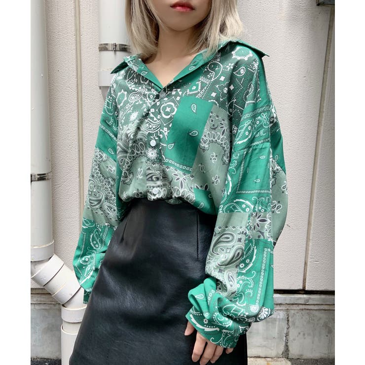 Figments】バンダナ柄シャツ[品番：WG010077039]｜WEGO【WOMEN