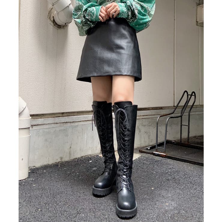 Figments レースアップロングブーツ 品番 Wg Wego Women ウィゴー のレディースファッション通販 Shoplist ショップリスト