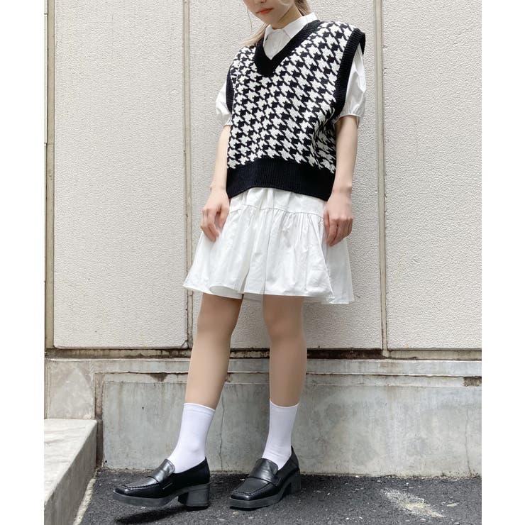 最高品質の Figments】千鳥柄ニットベスト[品番：WG010077247]｜WEGO【WOMEN トップス