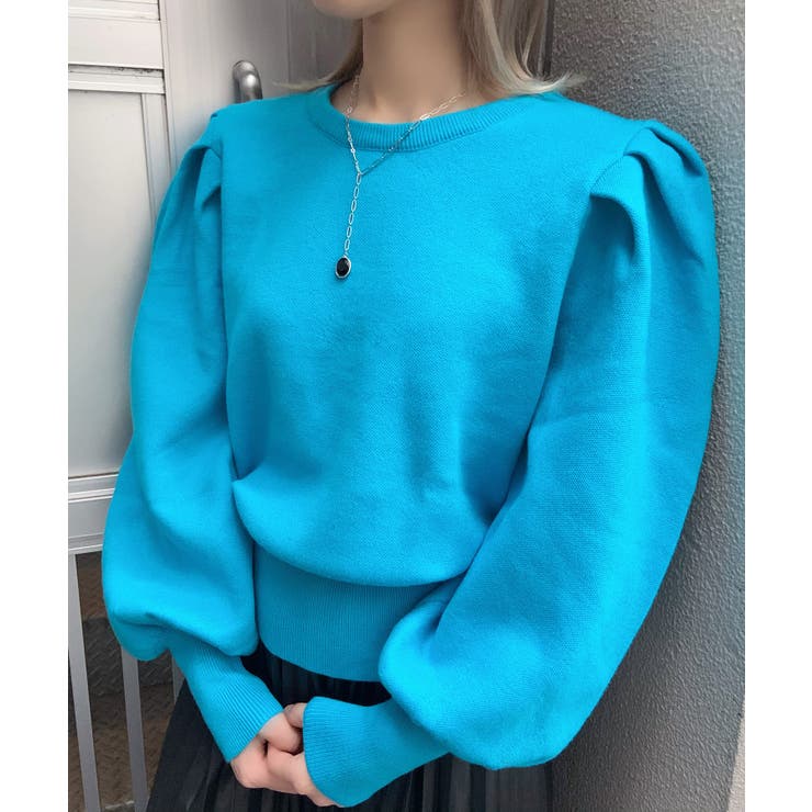 ブルー | 【Figments】コンシャススリーブニット | WEGO【WOMEN】