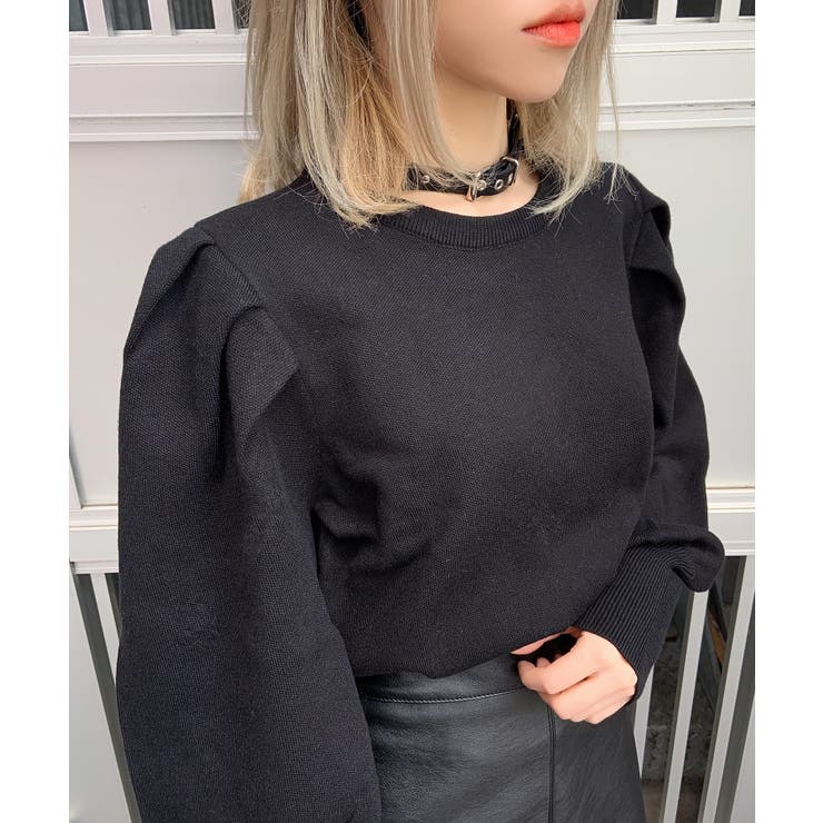 ブラック | 【Figments】コンシャススリーブニット | WEGO【WOMEN】
